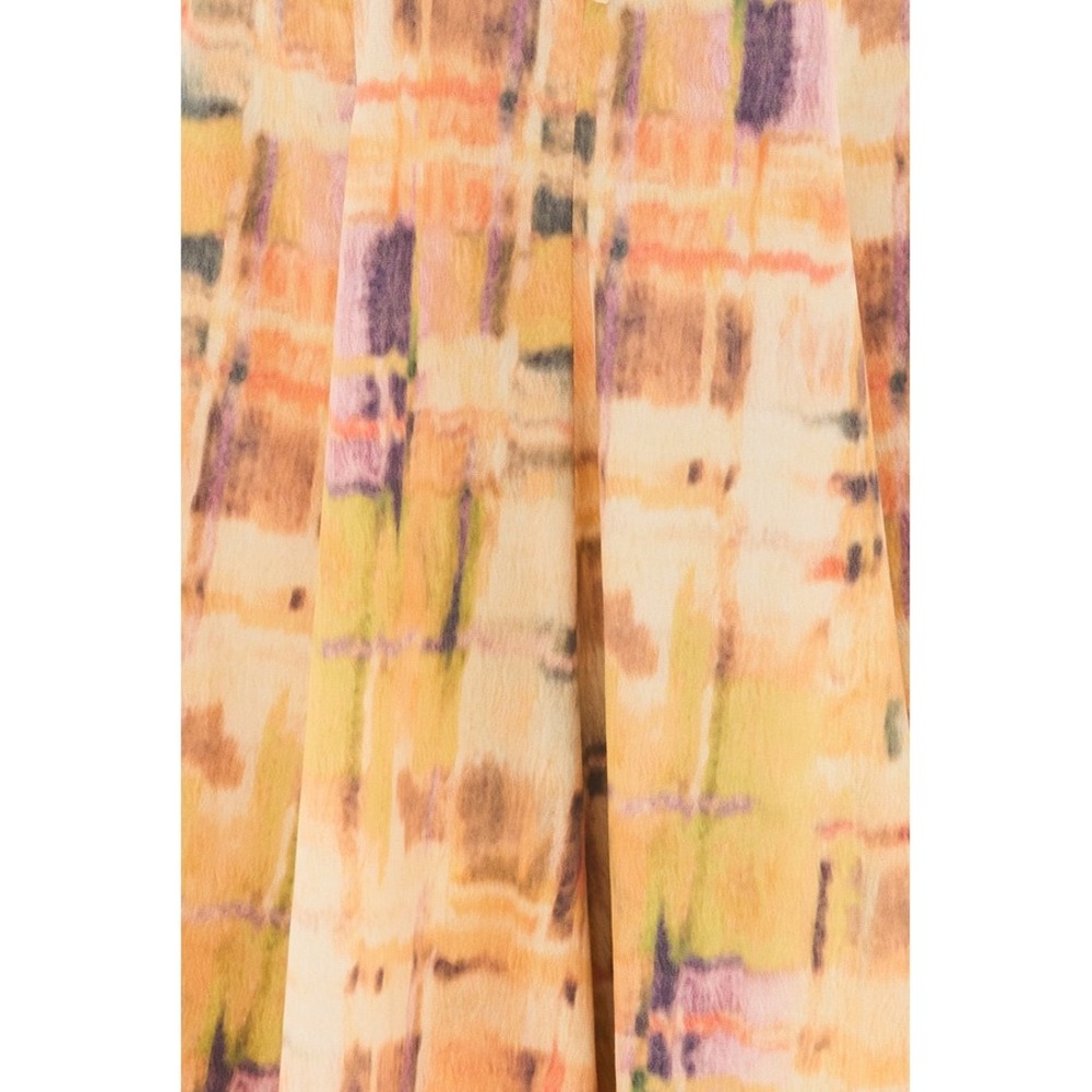 Cult Gaia Nadeesha Dress Summer Haze Abstract Cutout Midi Halter Gold Ring M NEW - Picture 2 of 7